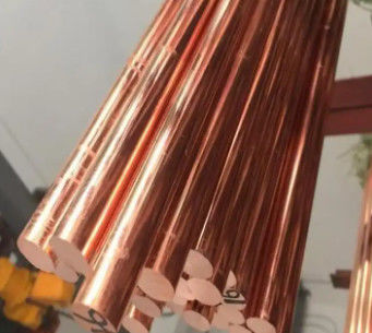 পোলিশ পৃষ্ঠ 99.9% লাল তামা ব্যাসার্ধ 10-50mm C11000 নির্মাণের জন্য কঠিন তামা বার